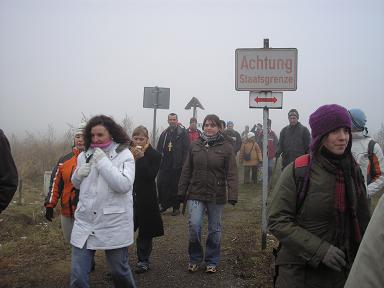 Přechod přes hranici s Rakouskem